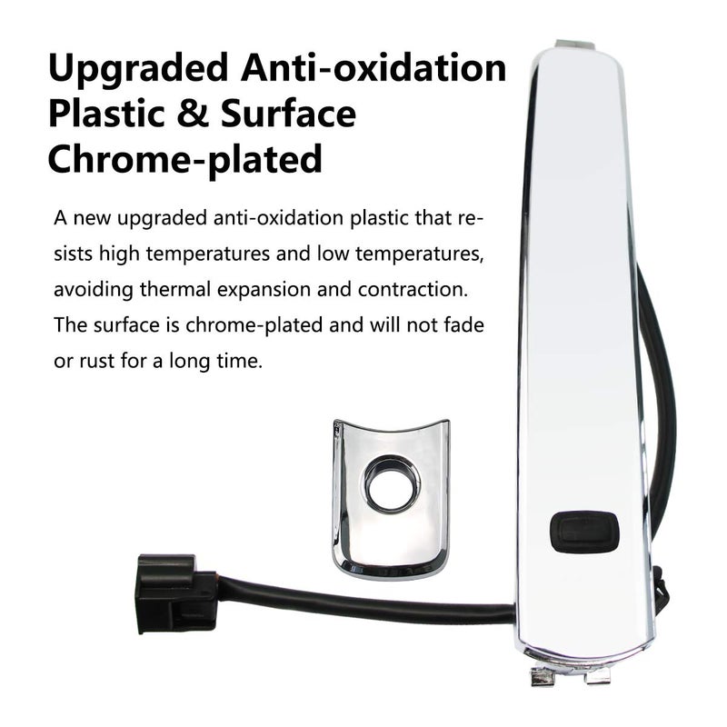 TIKSCIENCE 80645-CA000 Exterior Chrome Door Handle Front Left Driver Side with Keyhole 80640-CZ31B Fit for Nissan Rogue 2010-2013, Smart Entry Keyless Handle - Image 5